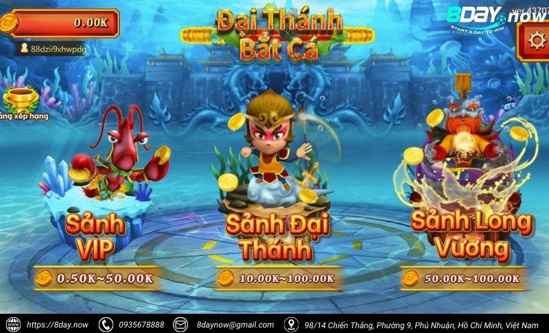 Giao dien game Dai Thanh Bat Ca 8Day - Hinh 1
